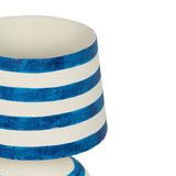 TOV Positano Blue Striped Papier Mache Table Lamp