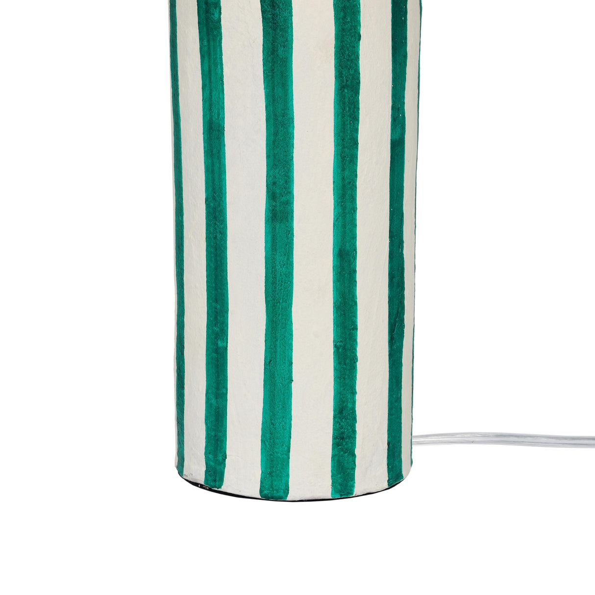 TOV Ravello Green Striped Papier Mache Table Lamp