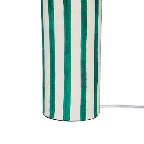 TOV Ravello Green Striped Papier Mache Table Lamp