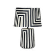 TOV Minori Black Striped Papier Mache Table Lamp