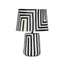 TOV Minori Black Striped Papier Mache Table Lamp
