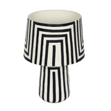 TOV Minori Black Striped Papier Mache Table Lamp