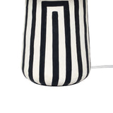 TOV Minori Black Striped Papier Mache Table Lamp