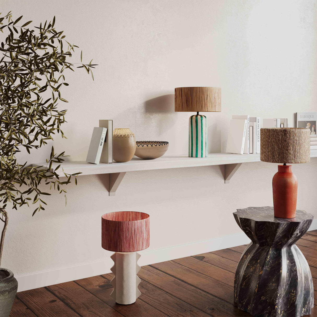 TOV Wild Thing Papier Mache Table Lamp