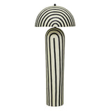 TOV Maiori Black Striped Papier Mache Floor Lamp