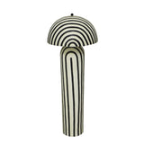TOV Maiori Black Striped Papier Mache Floor Lamp