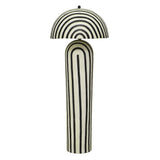 TOV Maiori Black Striped Papier Mache Floor Lamp