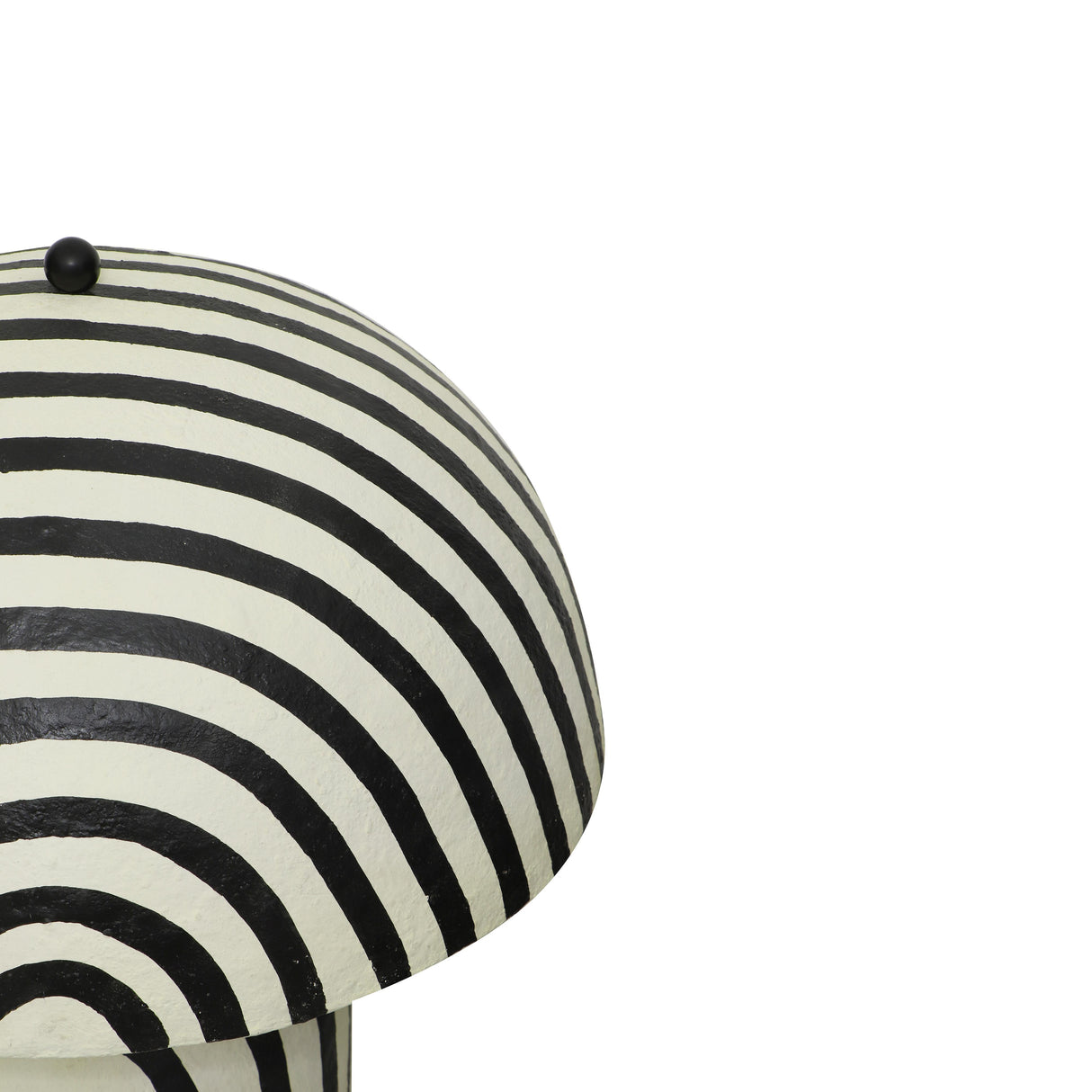 TOV Maiori Black Striped Papier Mache Floor Lamp