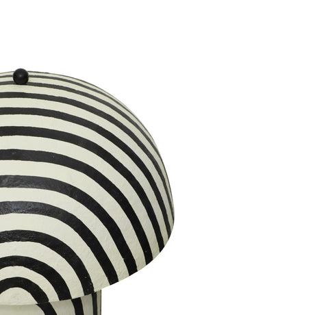 TOV Maiori Black Striped Papier Mache Floor Lamp