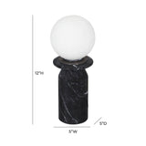 TOV Globe Onyx Black Marble Lamp