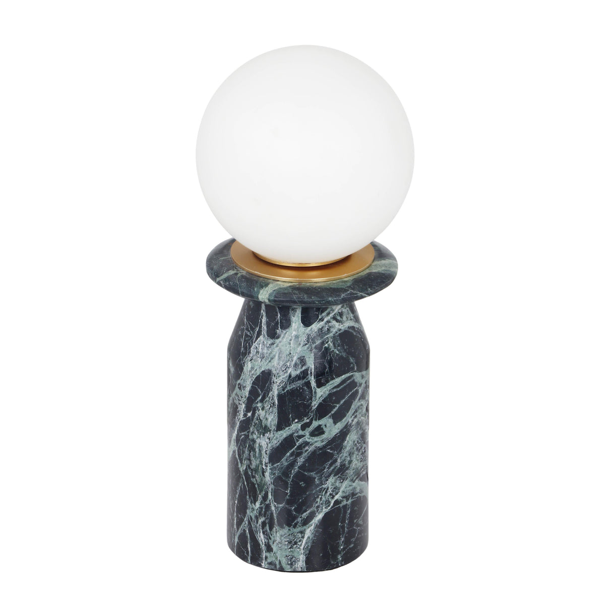 TOV Globe Malachite Green Marble Lamp