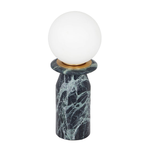 TOV Globe Malachite Green Marble Lamp