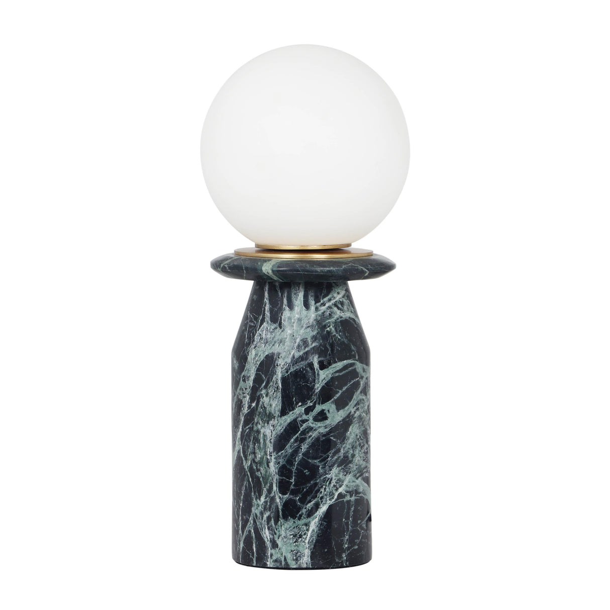 TOV Globe Malachite Green Marble Lamp
