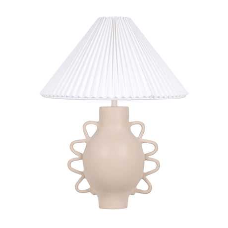 TOV Hazza Cream Pleated Table Lamp