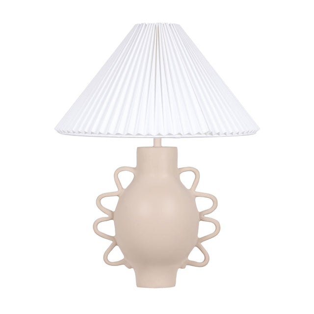 TOV Hazza Cream Pleated Table Lamp