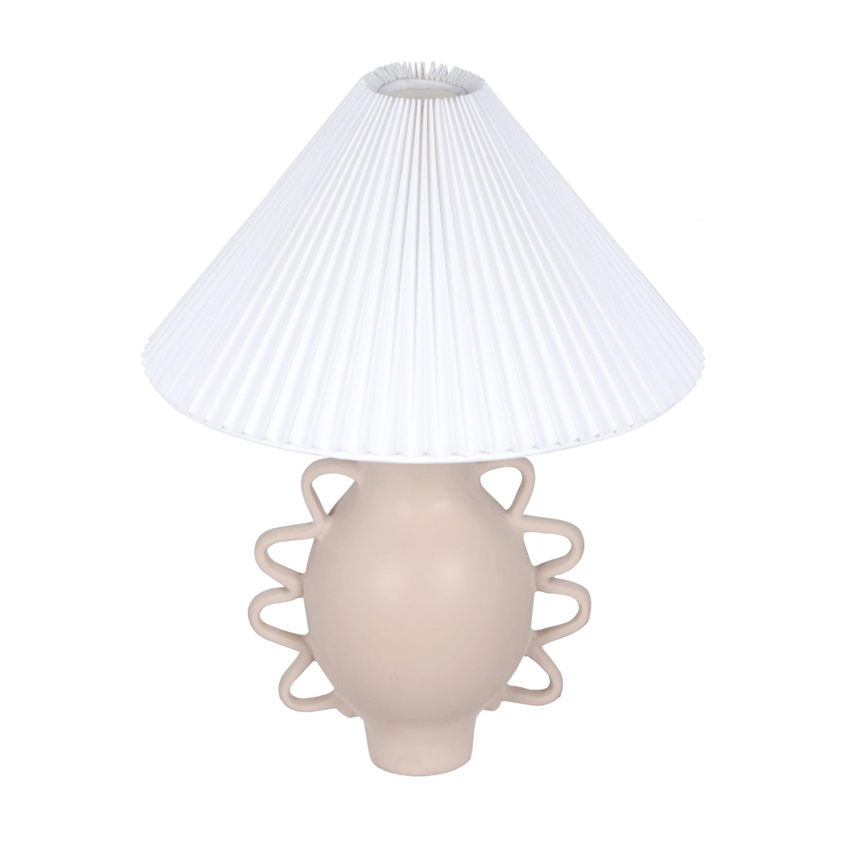 TOV Hazza Cream Pleated Table Lamp