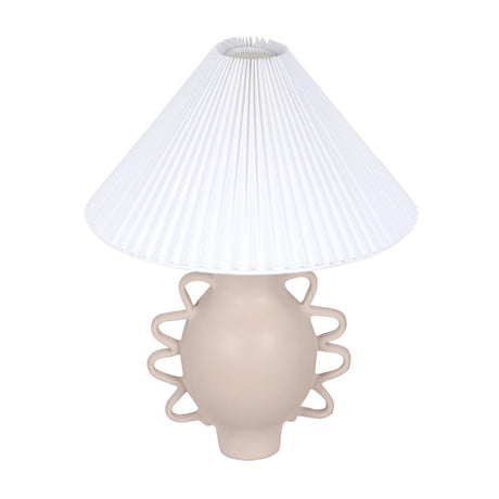 TOV Hazza Cream Pleated Table Lamp