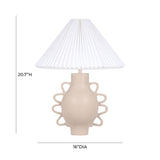 TOV Hazza Cream Pleated Table Lamp