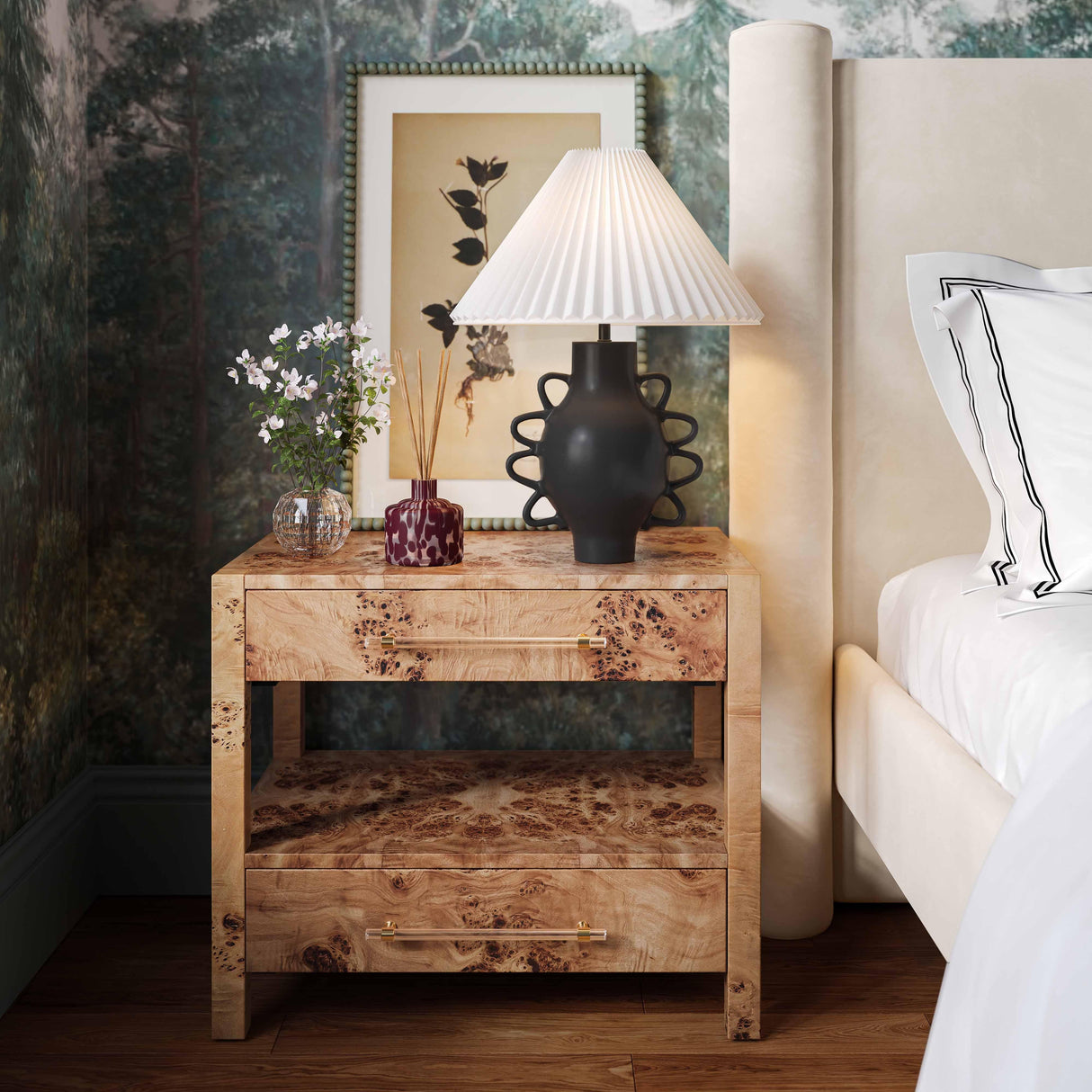 TOV Hazza Black Pleated Table Lamp