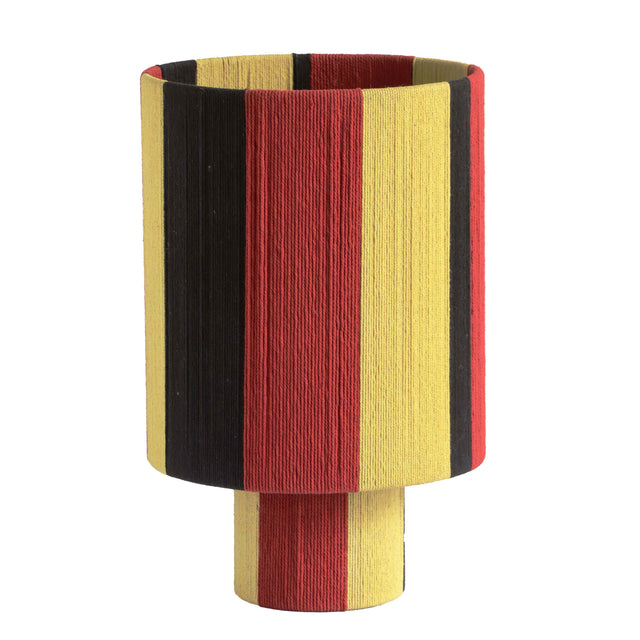TOV Guinevere Red and Yellow Striped Cotton Table Lamp