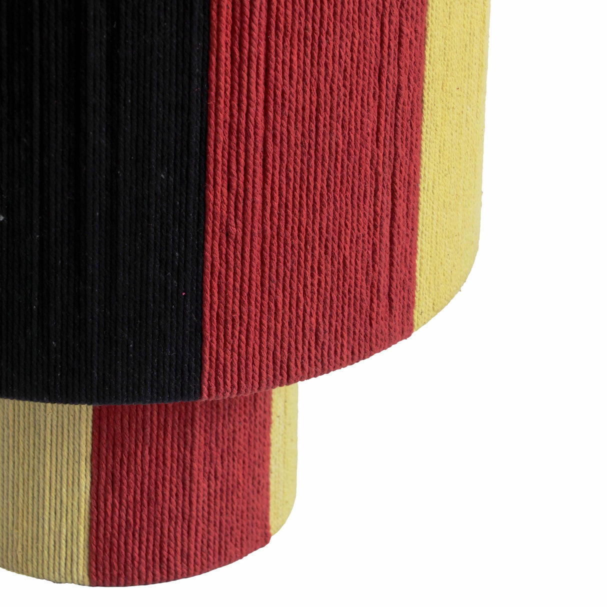 TOV Guinevere Red and Yellow Striped Cotton Table Lamp