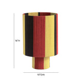 TOV Guinevere Red and Yellow Striped Cotton Table Lamp