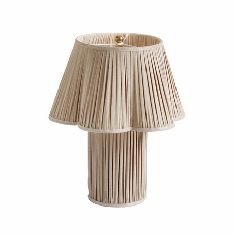 TOV Corrine Beige Linen Table Lamp