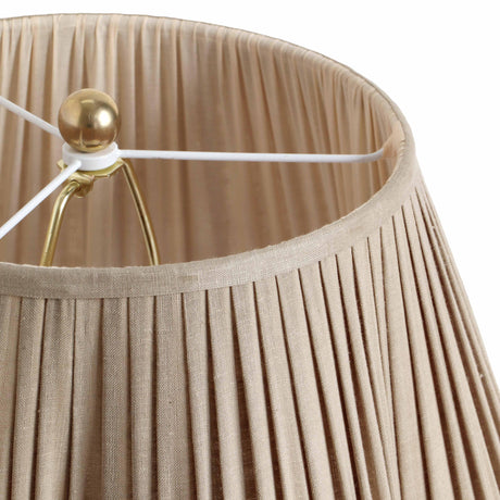 TOV Corrine Beige Linen Table Lamp