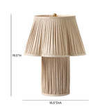 TOV Corrine Beige Linen Table Lamp