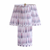 TOV Corrine Purple and White Streaked Cotton Table Lamp