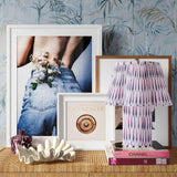 TOV Corrine Purple and White Streaked Cotton Table Lamp