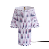TOV Corrine Purple and White Streaked Cotton Table Lamp