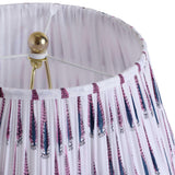 TOV Corrine Purple and White Streaked Cotton Table Lamp