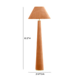TOV Graham Terracotta Velvet Floor Lamp