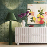 TOV Graham Moss Green Velvet Floor Lamp