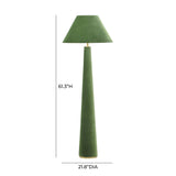 TOV Graham Moss Green Velvet Floor Lamp
