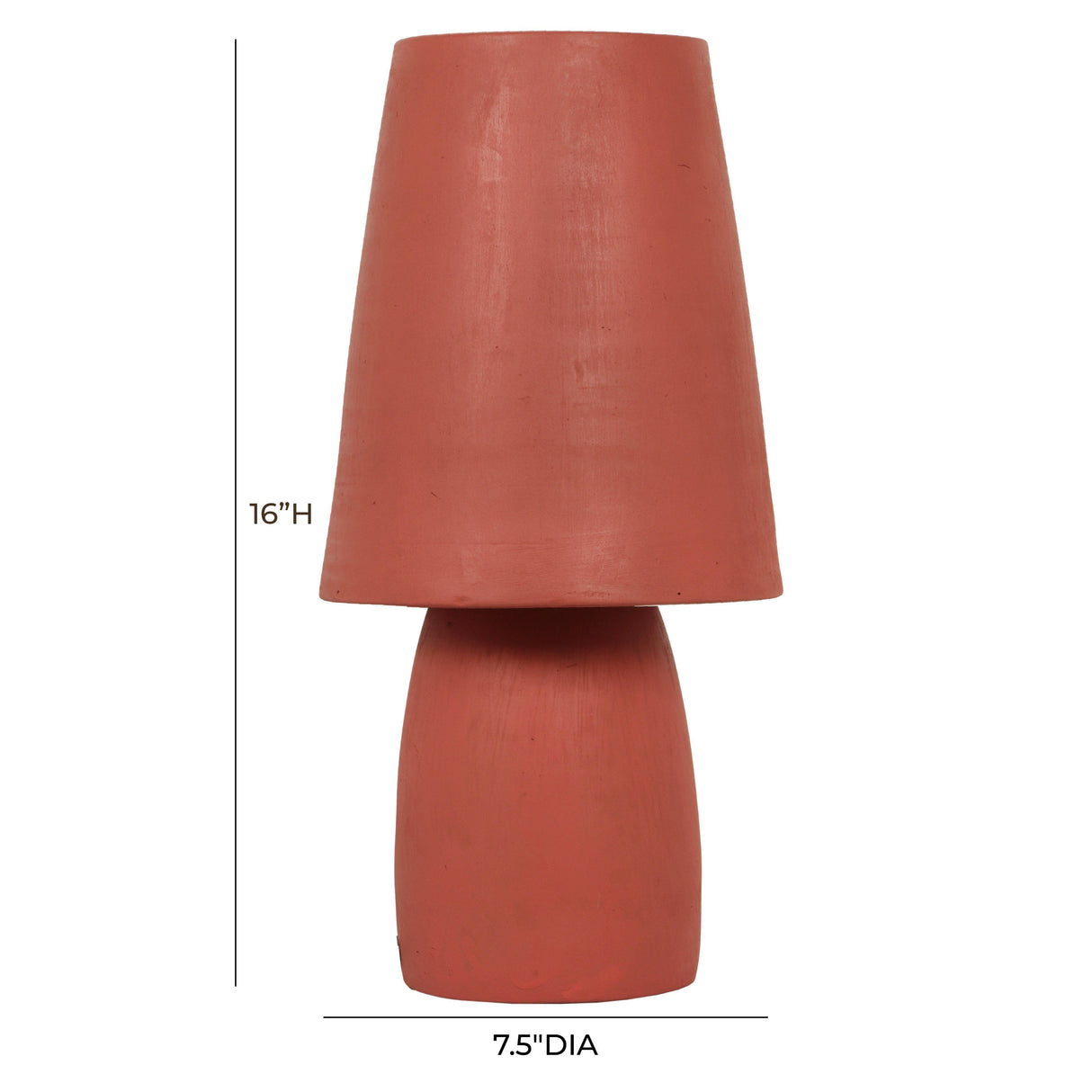 TOV Porcini Red Terracotta Table Lamp