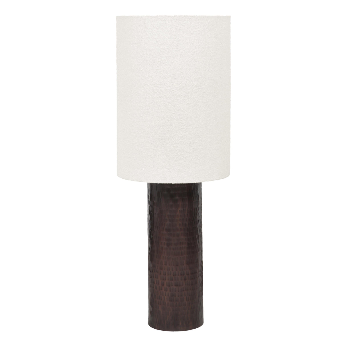 TOV Grava Boucle & Hammered Bronze Metal Floor Lamp