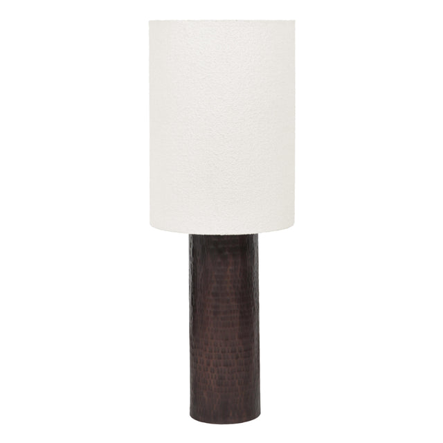 TOV Grava Boucle & Hammered Bronze Metal Floor Lamp