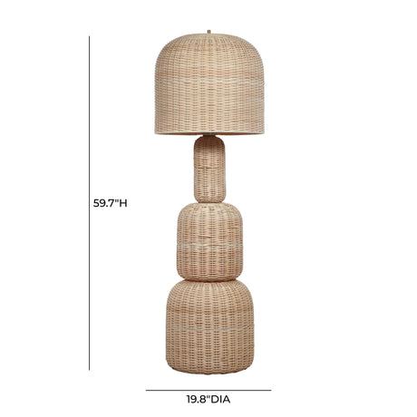 TOV Kootu Natural Rattan Floor Lamp