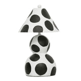 TOV Lerici Black and White Papier Mache Table Lamp