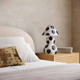 TOV Lerici Black and White Papier Mache Table Lamp