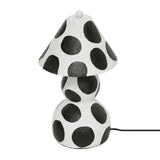 TOV Lerici Black and White Papier Mache Table Lamp