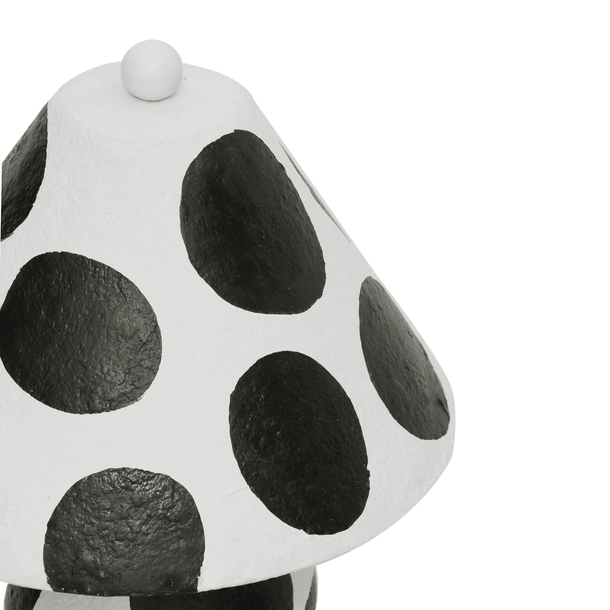 TOV Lerici Black and White Papier Mache Table Lamp