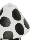 TOV Lerici Black and White Papier Mache Table Lamp