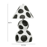 TOV Lerici Black and White Papier Mache Table Lamp
