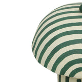 TOV Maiori Dark Green Striped Papier Mache Table Lamp