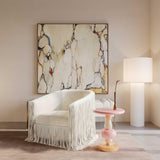 TOV Cleopatra Cream Linen Floor Lamp