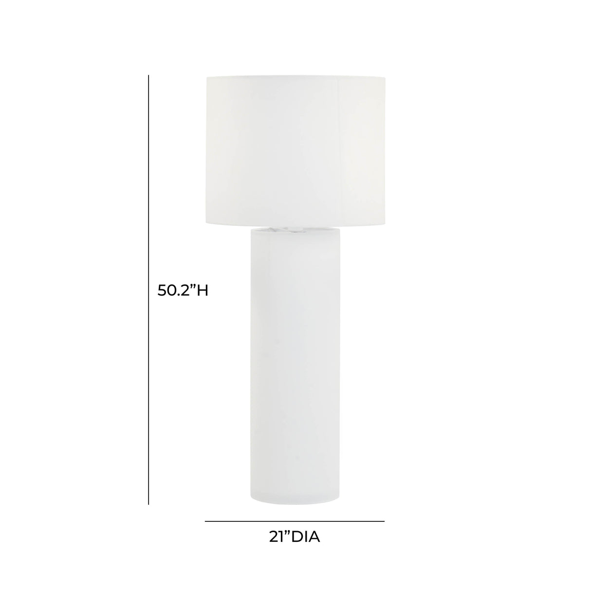 TOV Cleopatra Cream Linen Floor Lamp
