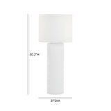 TOV Cleopatra Cream Linen Floor Lamp